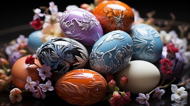 Enjoy the festive charm of easter with this video of intricately designed eggs beautifully crafted