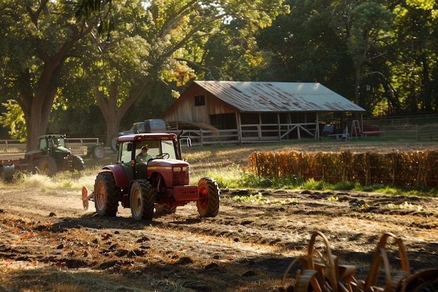 Enjoy a tractor ride around the farm ar generative ai