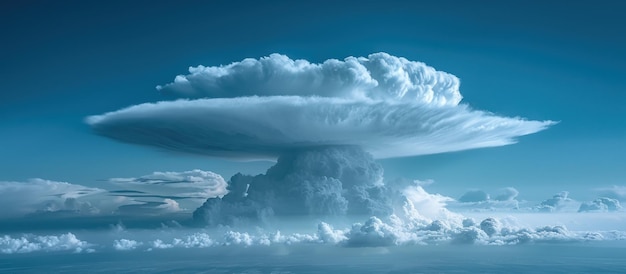 Enormous Cumulonimbus Cloud Hovering Over Water