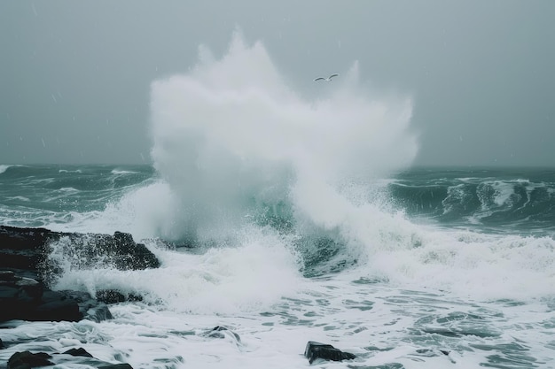 enormous wave crashing