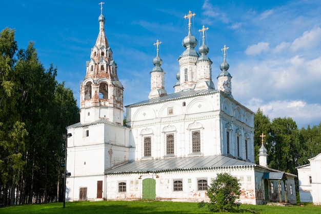 The ensemble of the Transfiguration and Sretensky Transfiguration Church (17th century) in Velikyi Ustyug, Russia