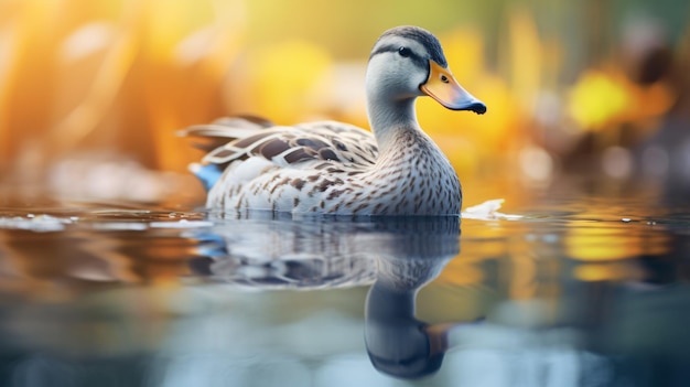 Ente on blurred background