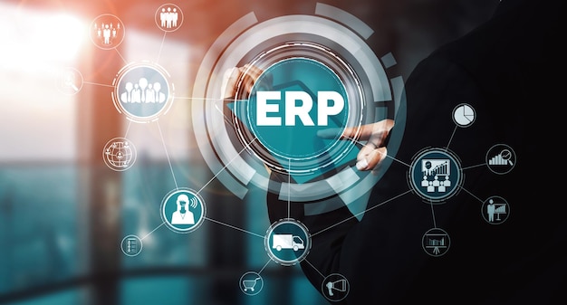 Enterprise resource management erp software system for business resources uds