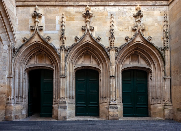 Entrance of Church SaintEloi French Heritage monument in Bordeaux France