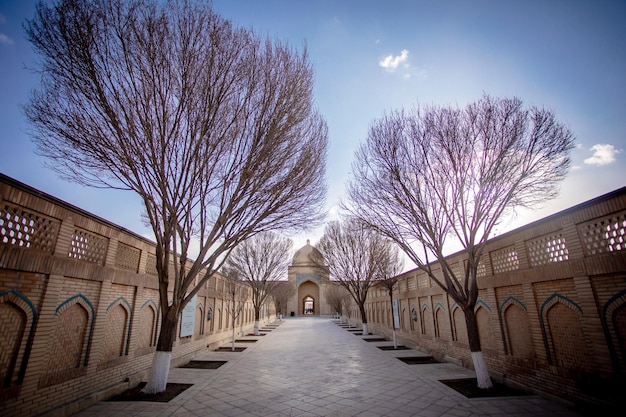 The entrance corridor of the Naqshbandi pilgrimage site in Bukhara