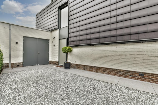 Entrance to the garage in a modern style