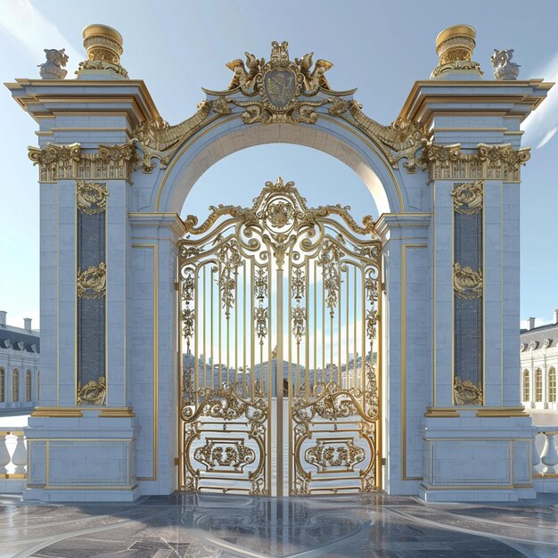 Photo entrance to the palace of versailles