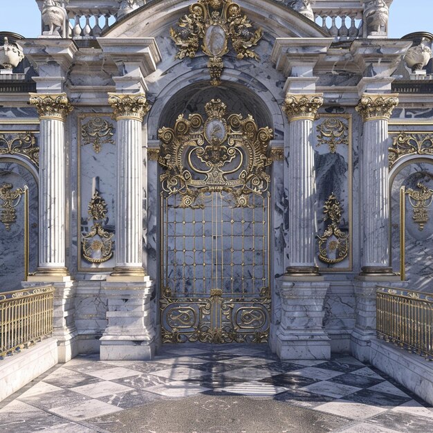 Photo entrance to the palace of versailles