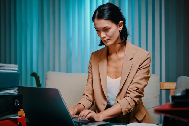 Entrepreneur Finishing Work on Presentation