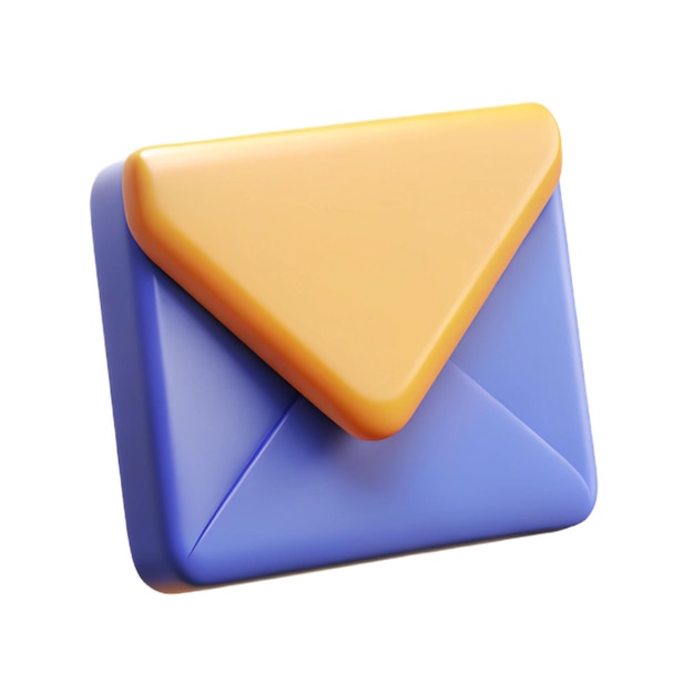 Envelope mail 3D render vector icon