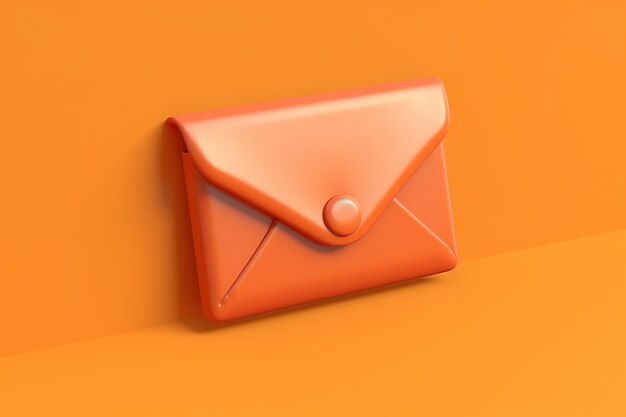 Envelope on pastel background 3D render style AI Generated