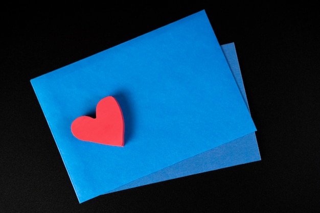 Envelope with a heart for lovers