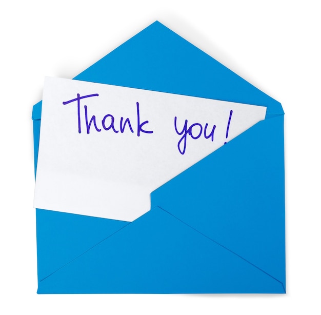 Envelope with Thank You Note