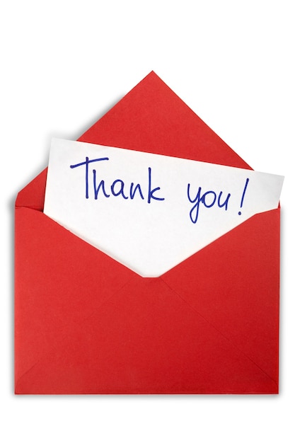 Envelope with Thank You Note