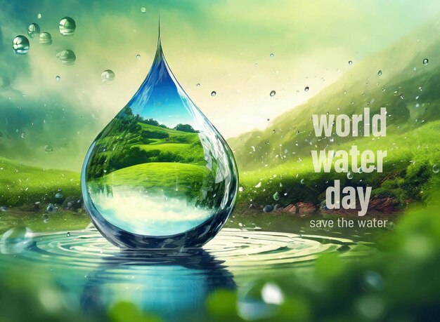 Environment save and ecology theme concept World Water Day