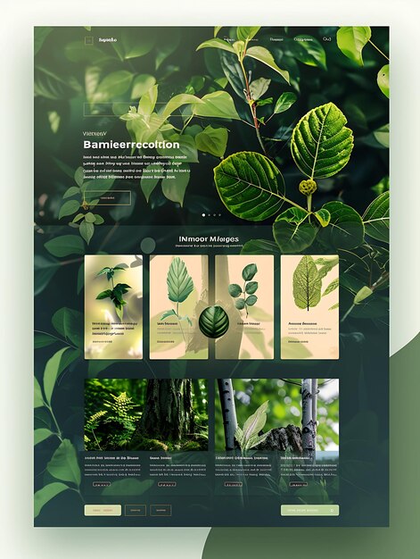 Photo environmental organization website with nature inspired cand simple ideas for web layout design