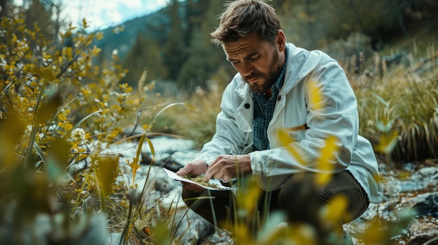 Environmental Scientist conducting research in the field