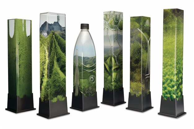 Photo environmentally conscious packaging display variety of green options