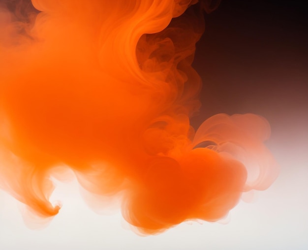 Ephemeral Glow Abstract Transparent Orange Color Smoke for Festive Ambiance