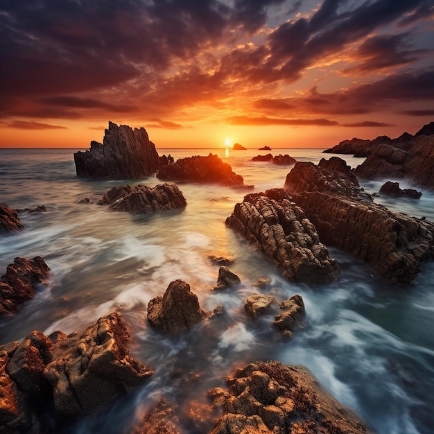 Ephemeral Skies Long Exposure Seascape Drama