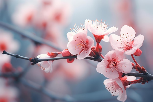 Ephemeral Spring sakura flowers Generate AI