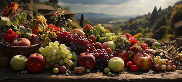 Epic Fantasy Demonstration of a Bountiful Harvest from a Dynamic Angle