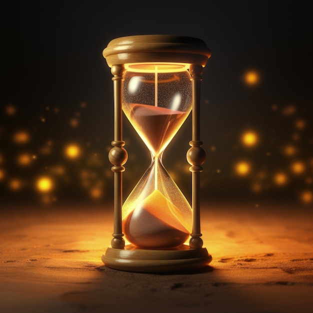 Epic Hourglass With Glowing Sand