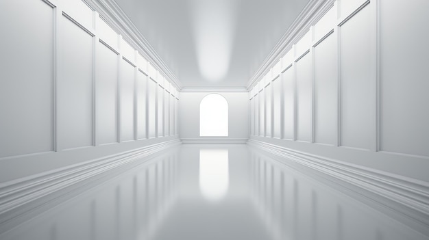 Epic Pixar Style White Room Background