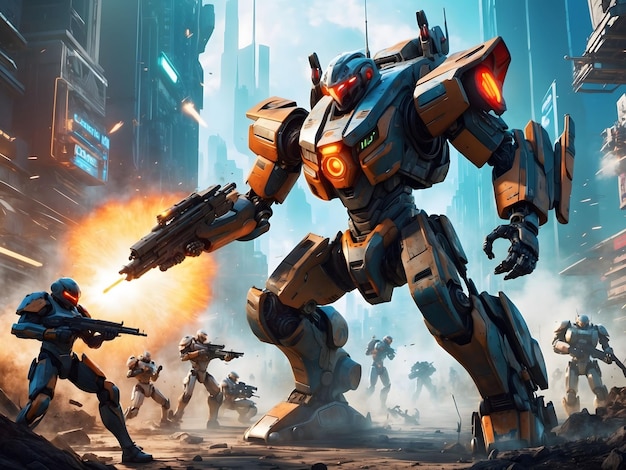 Epic war robots in the future