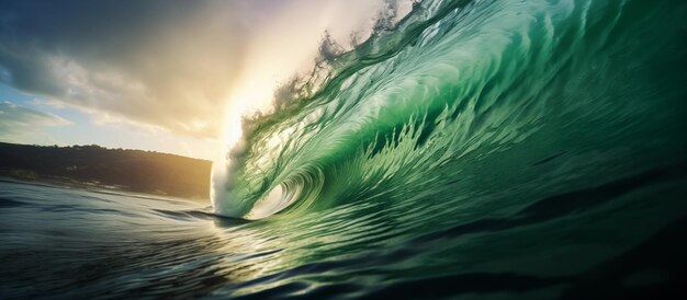 epic wave ocean surfing summer vacation nature background