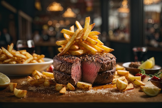 Epicurean Symphony A Visual Ode to Steak Frites Blis