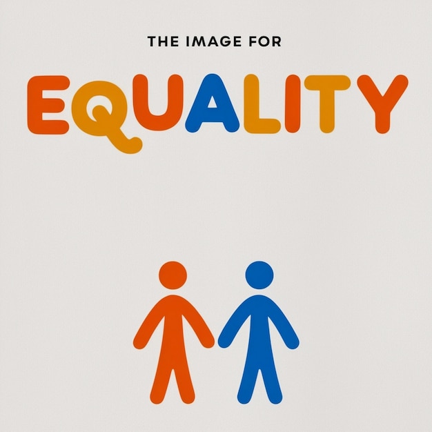 Equality Lettering Featuring Toy Man and Woman