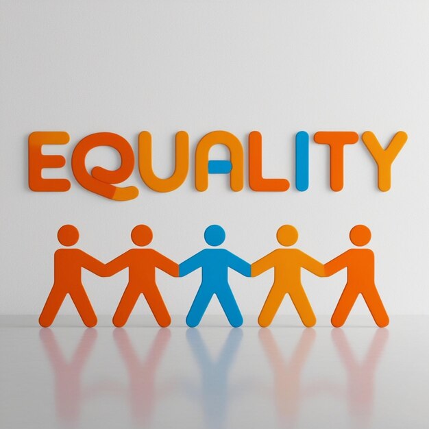 Equality Lettering Featuring Toy Man and Woman