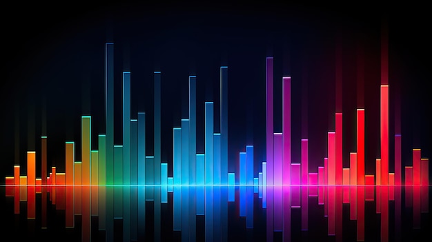 Equalizer background design bar graph Generative AI