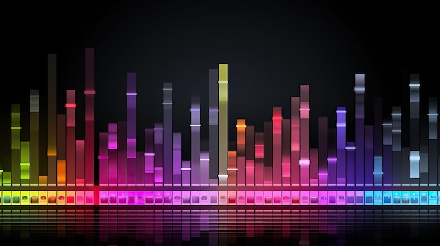 equalizer bar graph abstract background