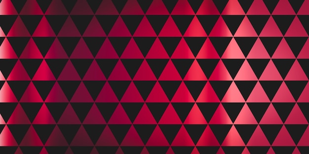 equilateral red triangles on black with shading Abstract illustration