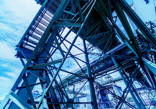 Equipment and pipeline in oil refinery.