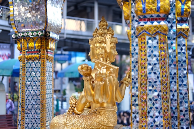 The Erawan Shrine in Bangkok. Thao Maha Phrom Shrine is a Hindu shrine in Bangkok