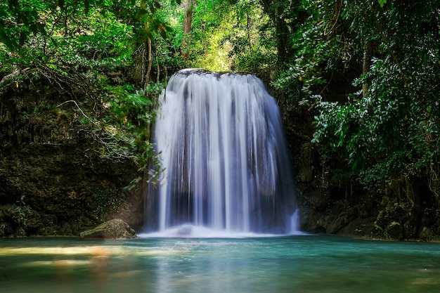 Erawan Waterfall Floor 3 in National Park, Thailand