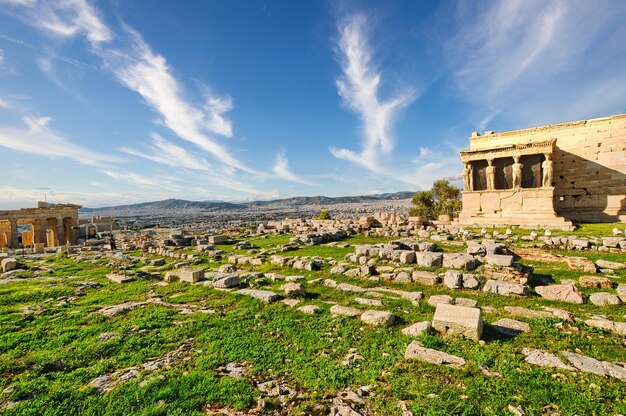 Erechtheion temple in Acropolis of Athens