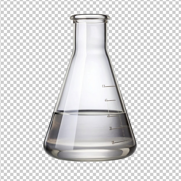 Erlenmeyer flask on transparent background