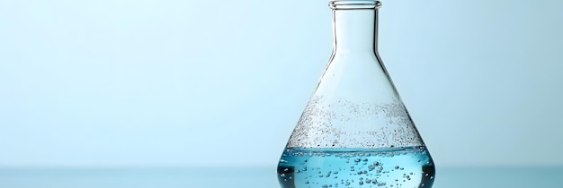 Photo erlenmeyer flask with bubbling liquid