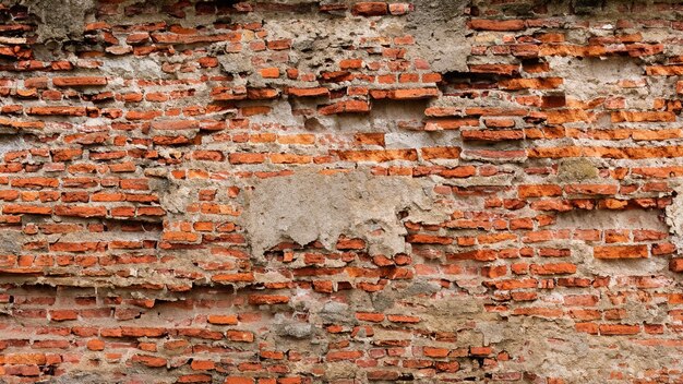 Eroded Brick Wall Weathered Texture Background