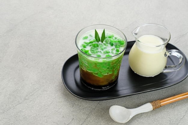 Es Cendol or Dawet is a traditional Indonesian dessert consist of cendol (made from rice flour).