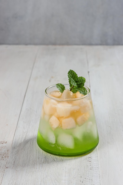 Es Timun suri is an Indonesian cold fruity drink Timun suri or cucurbitaceae