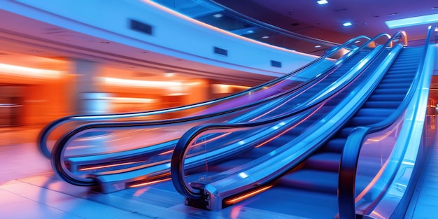 Escalator in a Modern Shopping Mall