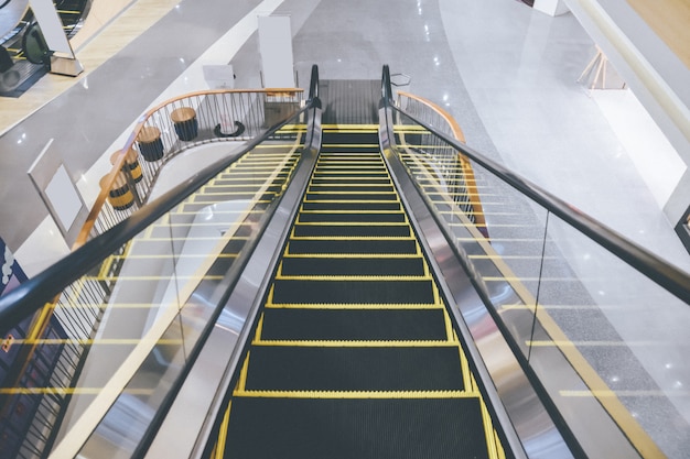 Escalator in the supermarket