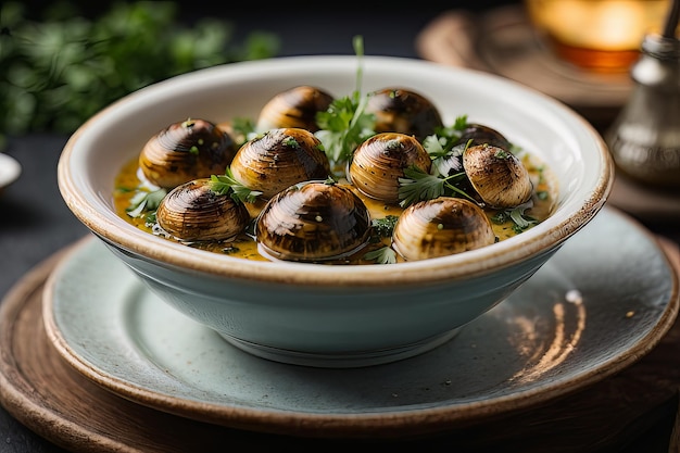 Escargot in Garlic Sauce