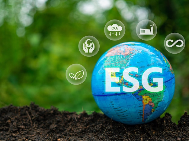 ESG concept for environment society and governance in sustainable business responsible environmental