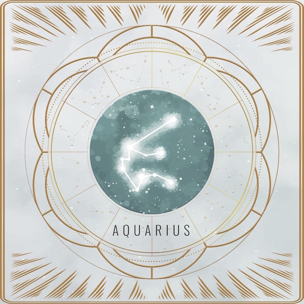 Esoteric composition for zodiac and astrology with zodiac sign